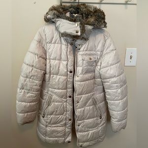 Laundry by design parka with detachable fur lined hood